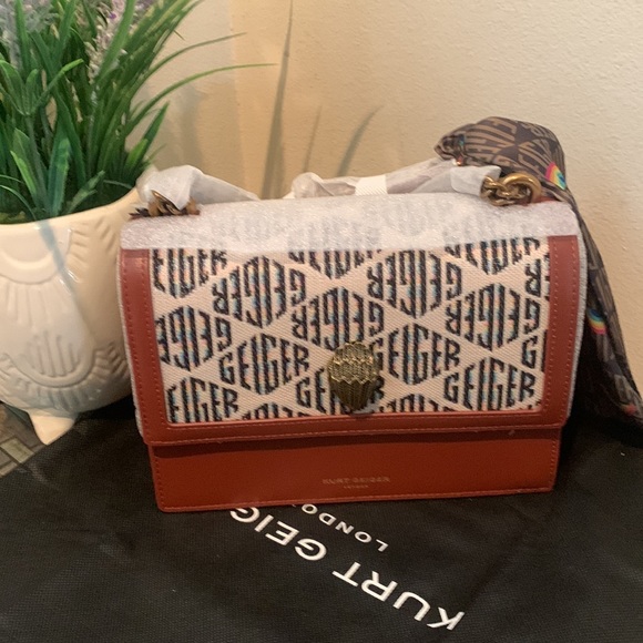 Kurt Geiger London Shoreditch Monogram Leather Shoulder Bag - Picture 8 of 16